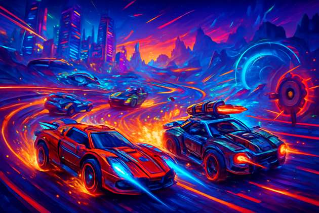 Neon Velocity: Battle Circuit - Jabali AI Poster