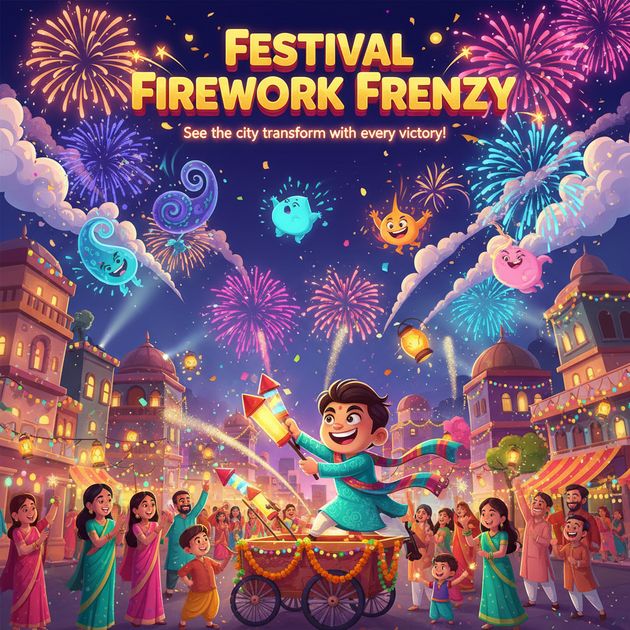 Festival Firework Frenzy - Jabali AI Poster