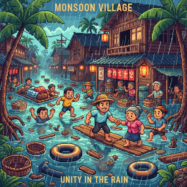 Monsoon Crossing - Jabali AI Poster