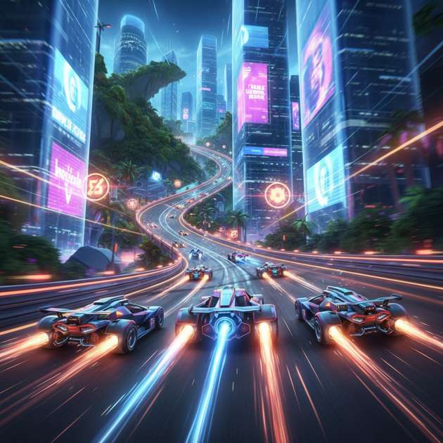 Neon Velocity: Combat Circuit - Jabali AI Poster