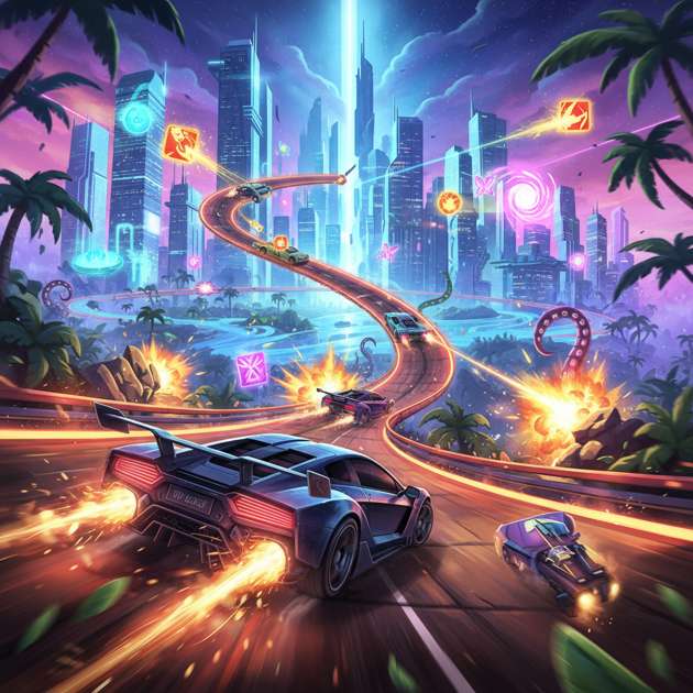 Neon Rivals: Turbo Combat - 3D Racing by Jabali AI