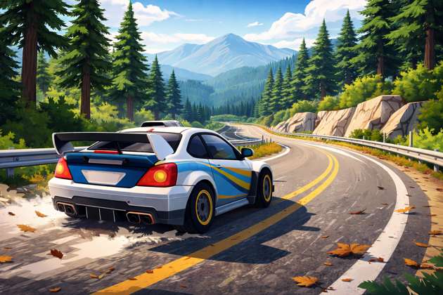 Mountain Highway Dash - Jabali AI Poster
