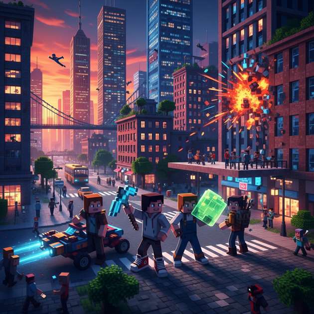 Voxel City Unbound - Jabali AI Poster
