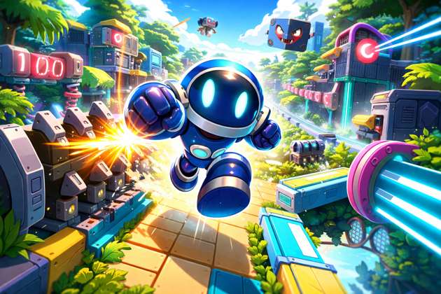 Blue Bot's Endless Adventure - Jabali AI Poster
