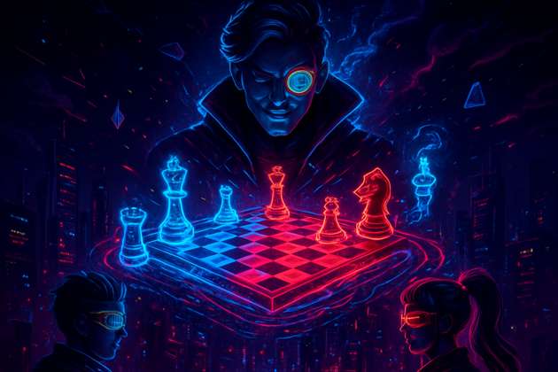 Neon Chess: Arena Pulse - Jabali AI Poster