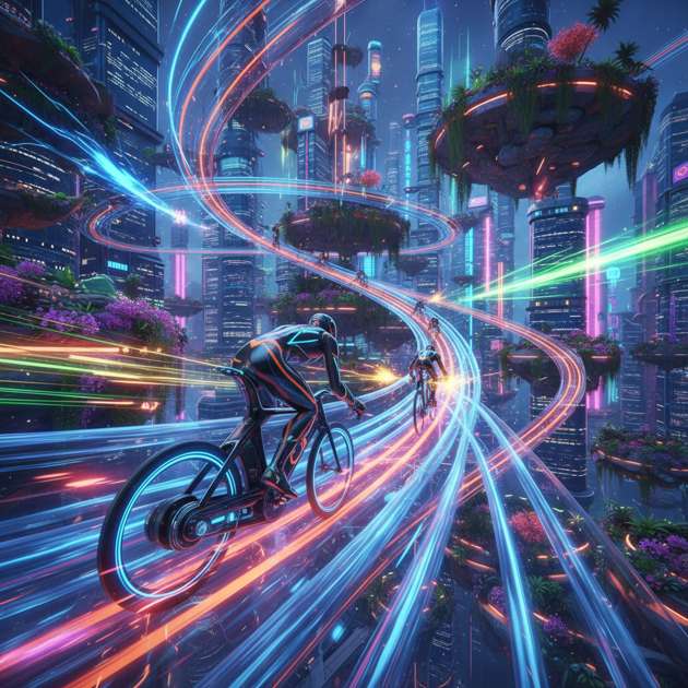 Neon Velocity: Cycle Combat - Jabali AI Poster