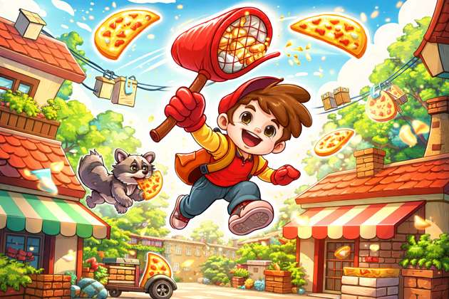Pizza Panic Raccoon Raid - Instant game by Jabali AI
