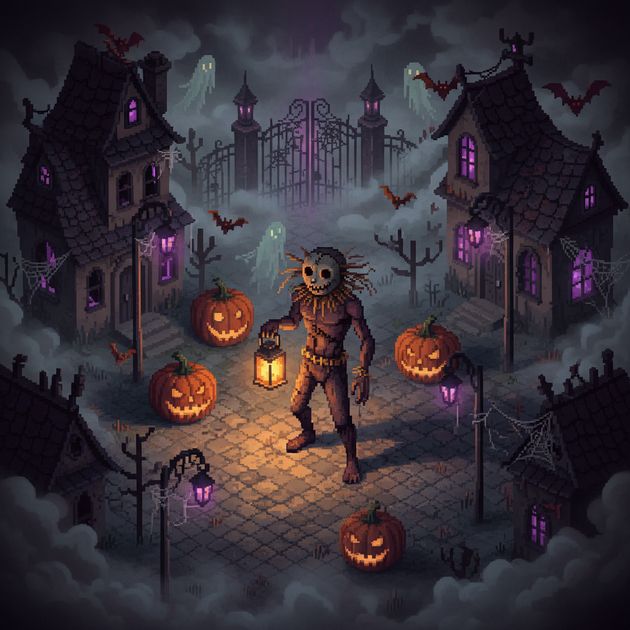 Pumpkin Grave Escape - Jabali AI Poster