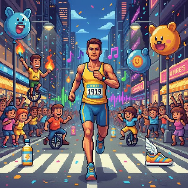 Rhythm Run: Marathon Beat - Jabali AI Poster