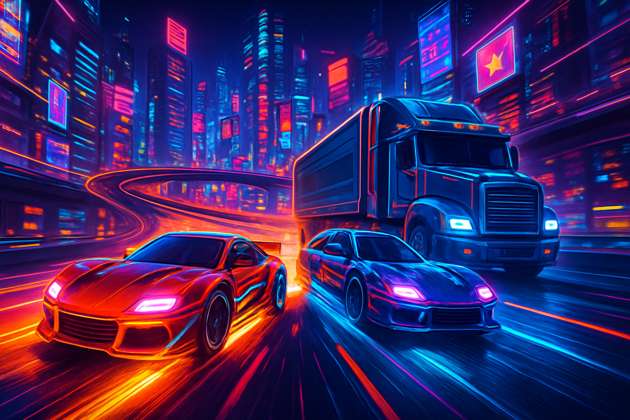 Neon Nitro Rivals - Jabali AI Poster