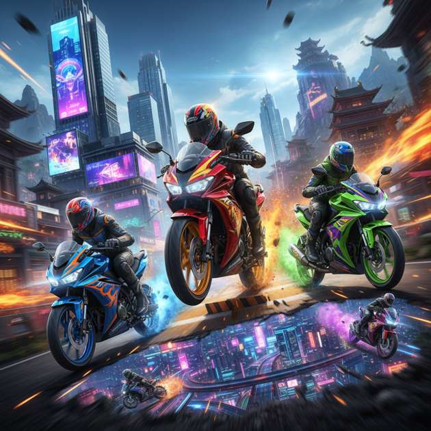 Honda 125: Neon Rivals - Jabali AI Poster