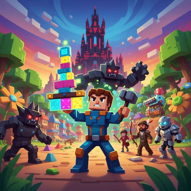 Blockbound: Survival Builder - Jabali AI Poster