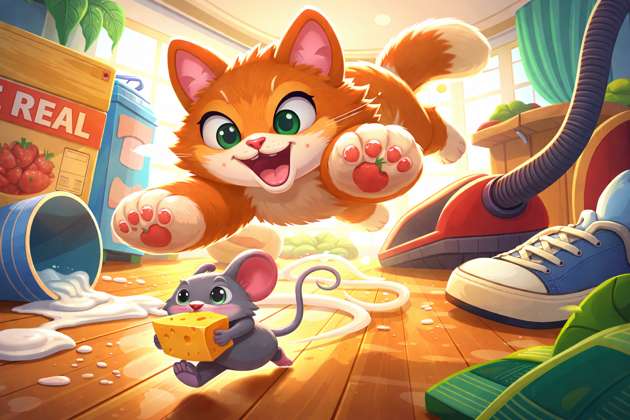 Cat & Mouse Mayhem - Jabali AI Poster