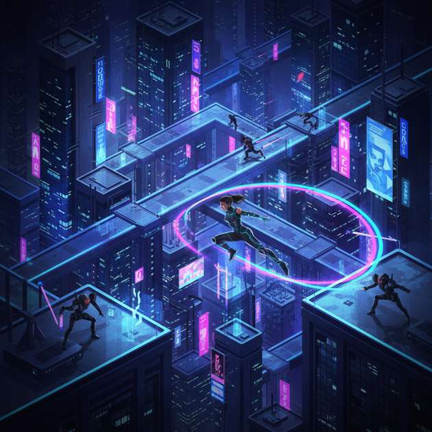 Neon Rebellion - Jabali AI Poster