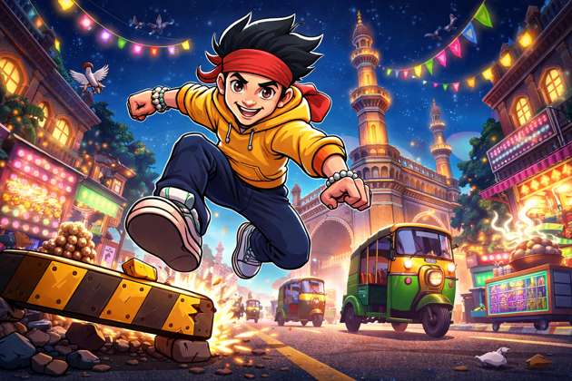 Hyderabad Street Dash - Jabali AI Poster