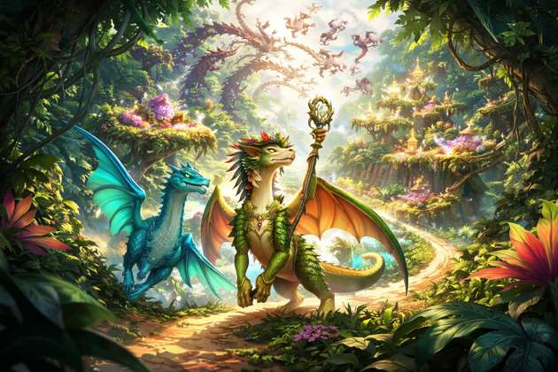 Dragon Escape Queen - Jabali AI Poster