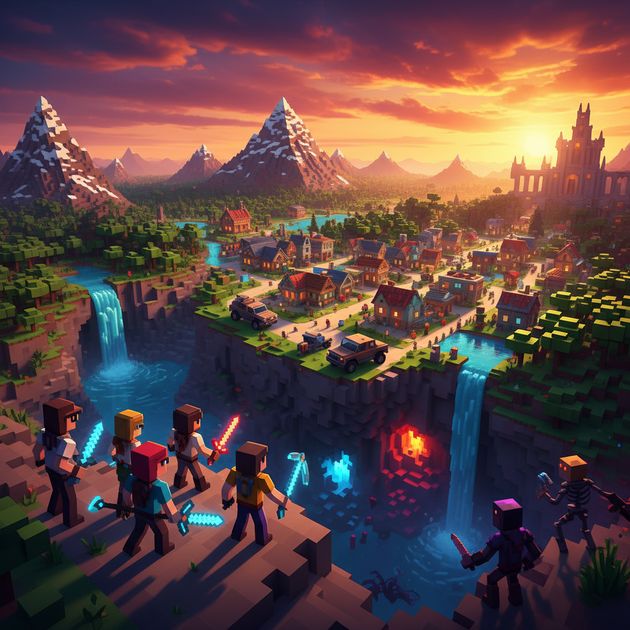 Blockbound Realms - Jabali AI Poster