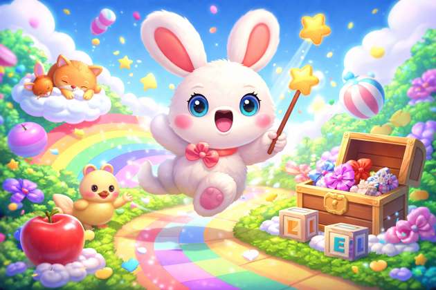 Magic Alphabet Bunny Quest - Jabali AI Poster