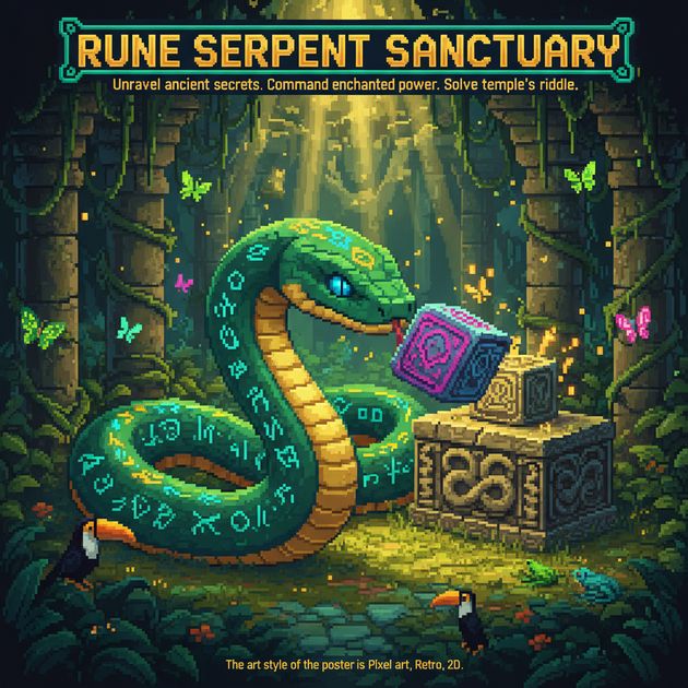 Rune Serpent Sanctuary - Jabali AI Poster