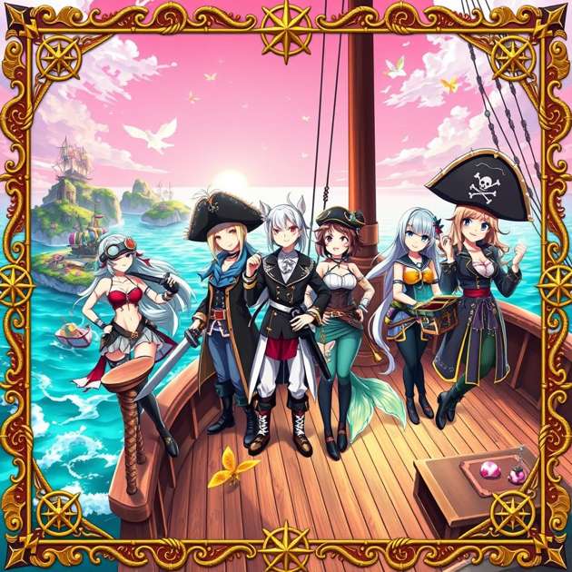 Pirate Queens of Sapphire Seas - Jabali AI Poster