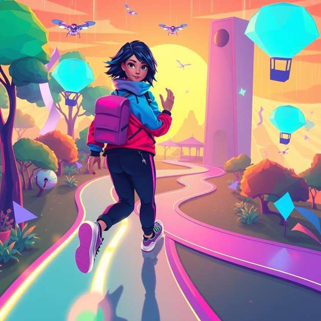 Pixel Poet Park - Jabali AI Poster