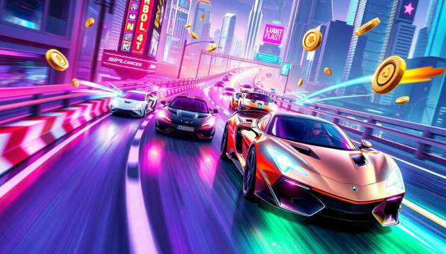 Neon Rush: Highway Rivals - Jabali AI Poster
