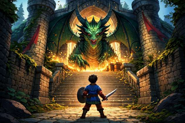 Lâu Đài Bí Ẩn Và Rồng Lửa - Jabali AI Poster