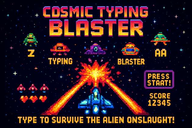 Cosmic Typing Blaster - Jabali AI Poster