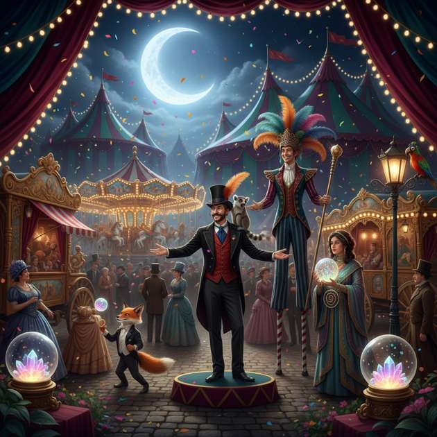 Moonlit Carnival Mysteries - Jabali AI Poster