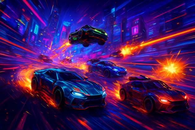 Neon Combat Circuit - Jabali AI Poster