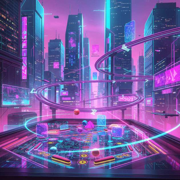 Neon City Ricochet - Jabali AI Poster
