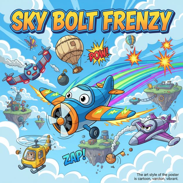 Sky Bolt Frenzy - Jabali AI Poster