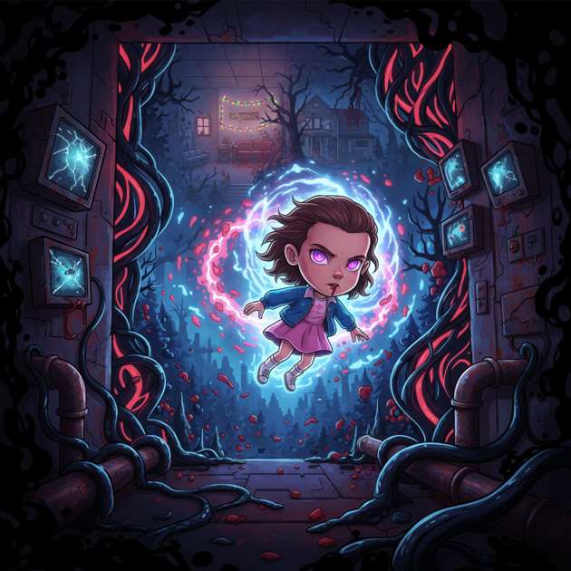 Stranger Things 3 Game - Jabali AI Poster