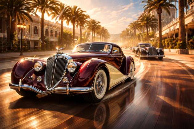 Vintage Luxe Drive - Jabali AI Poster