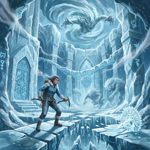 Glacier Temple Run - Jabali AI Poster