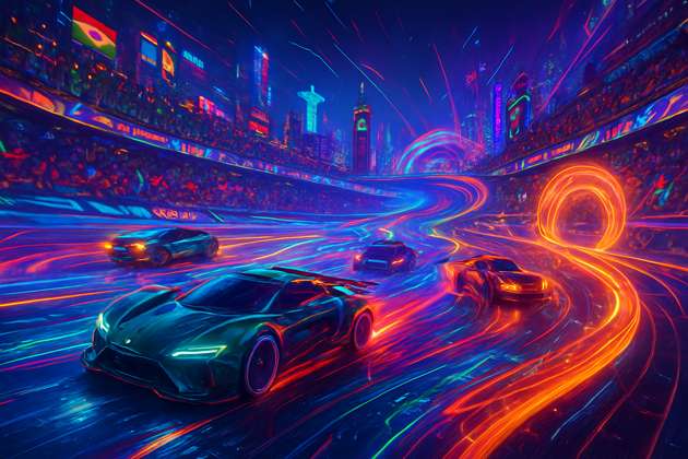 World Cup Velocity: Neon Rally - 3D Racing by Jabali AI
