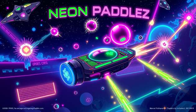 Neon Paddle Blitz - Jabali AI Poster