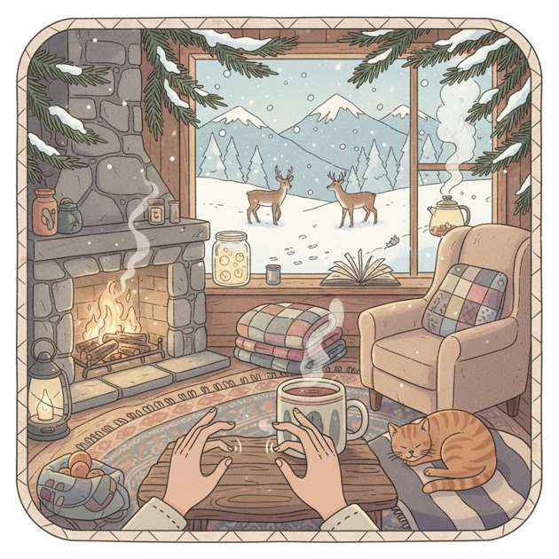 Cozy Cabin Clicker - Jabali AI Poster