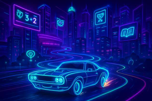 Neon Race & Record Rally - Jabali AI Poster