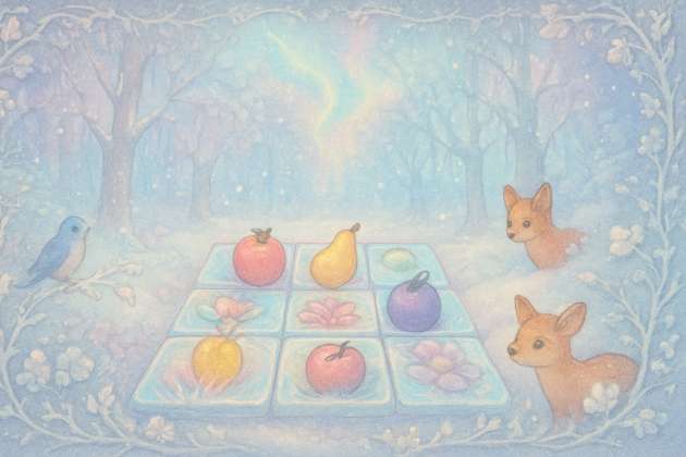 Aurora Orchard: Frosted Renewal - Jabali AI Poster