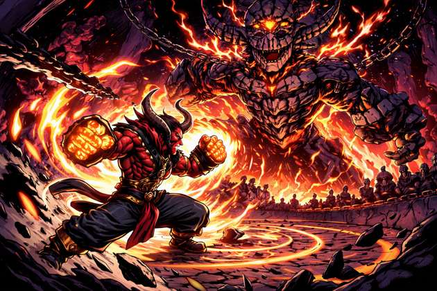Demon Clash Layers - Jabali AI Poster