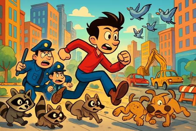 Urban Animal Dash - Jabali AI Poster