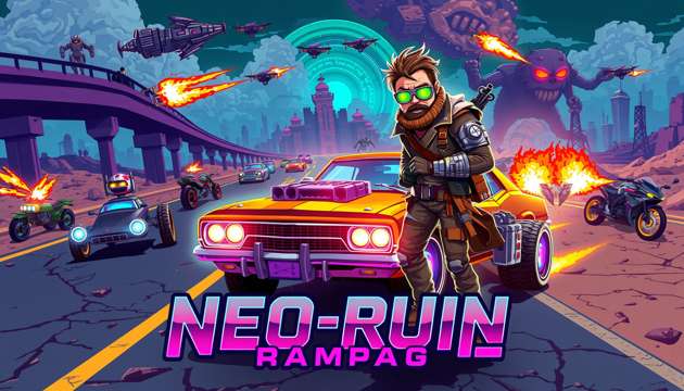 Neo-Ruin Rampage - Jabali AI Poster
