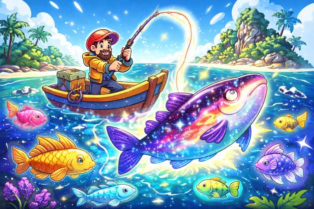 Cosmic Catch: Legendary Fishing Adventure - Jabali AI Poster