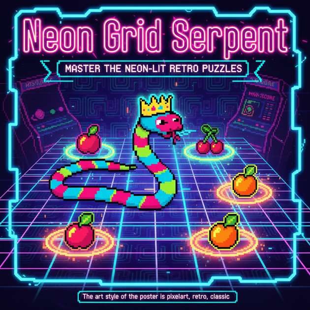 Neon Grid Serpent - Grid-Based Puzzle by Jabali AI