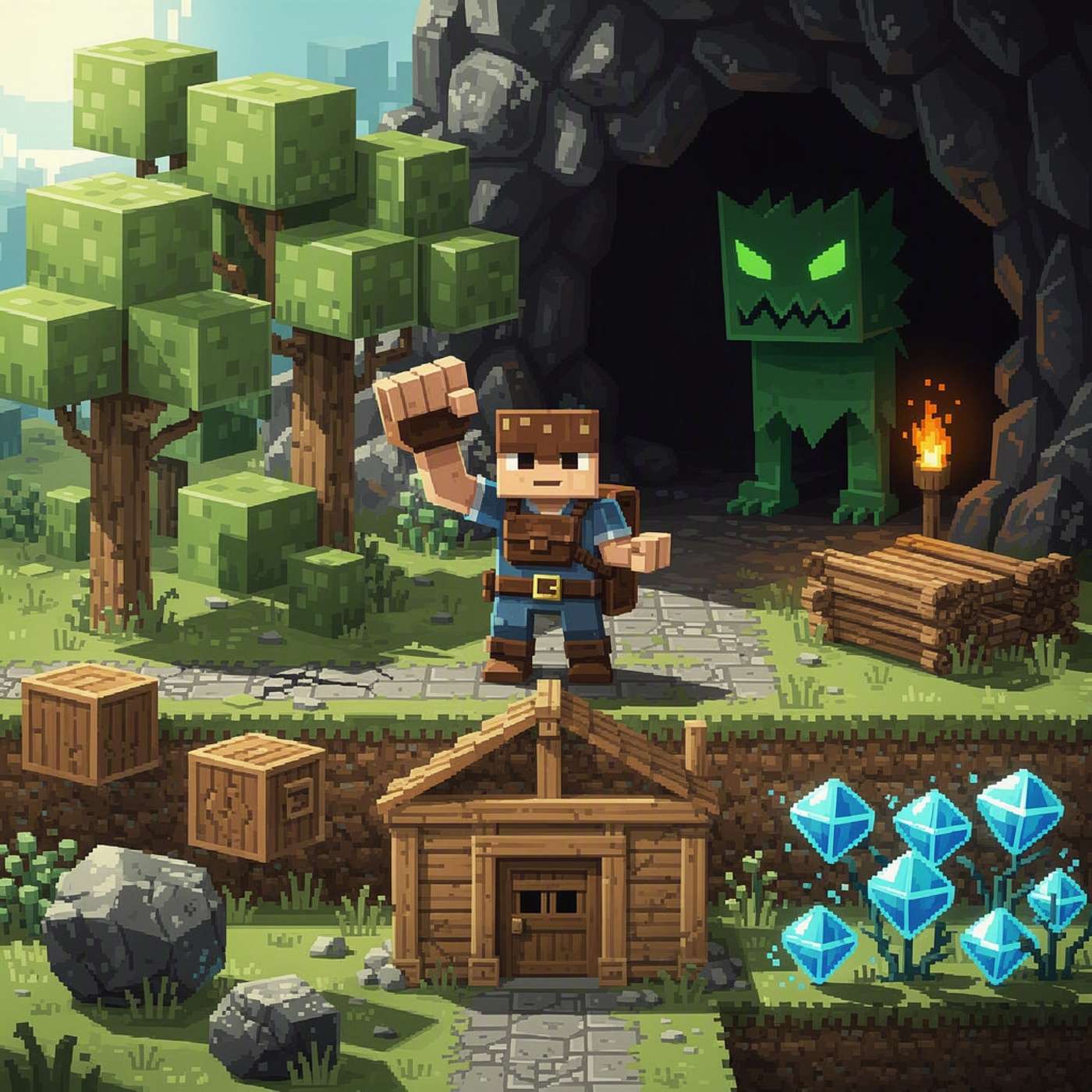 Block and Ouch game artwork
