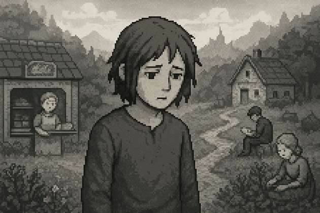 Grayscale Village - Jabali AI Poster