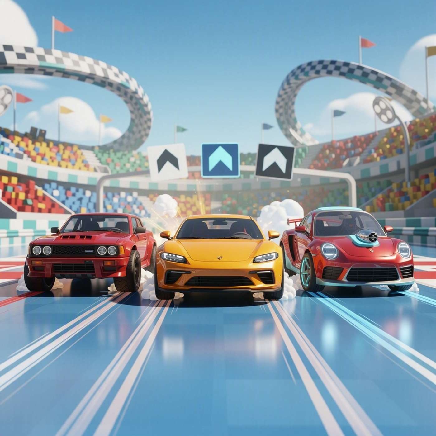 Turbo Trio Racers game artwork