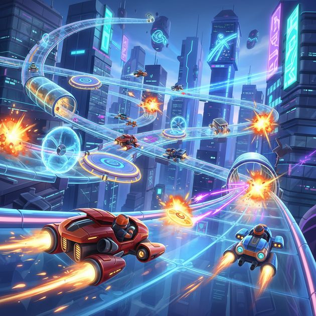 Neon Velocity: Combat Racers - Jabali AI Poster