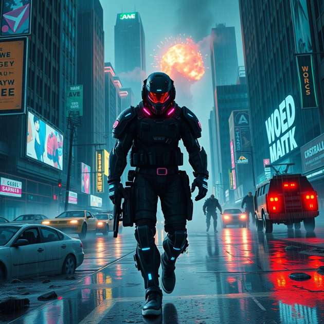 Neon Rebellion - Jabali AI Poster